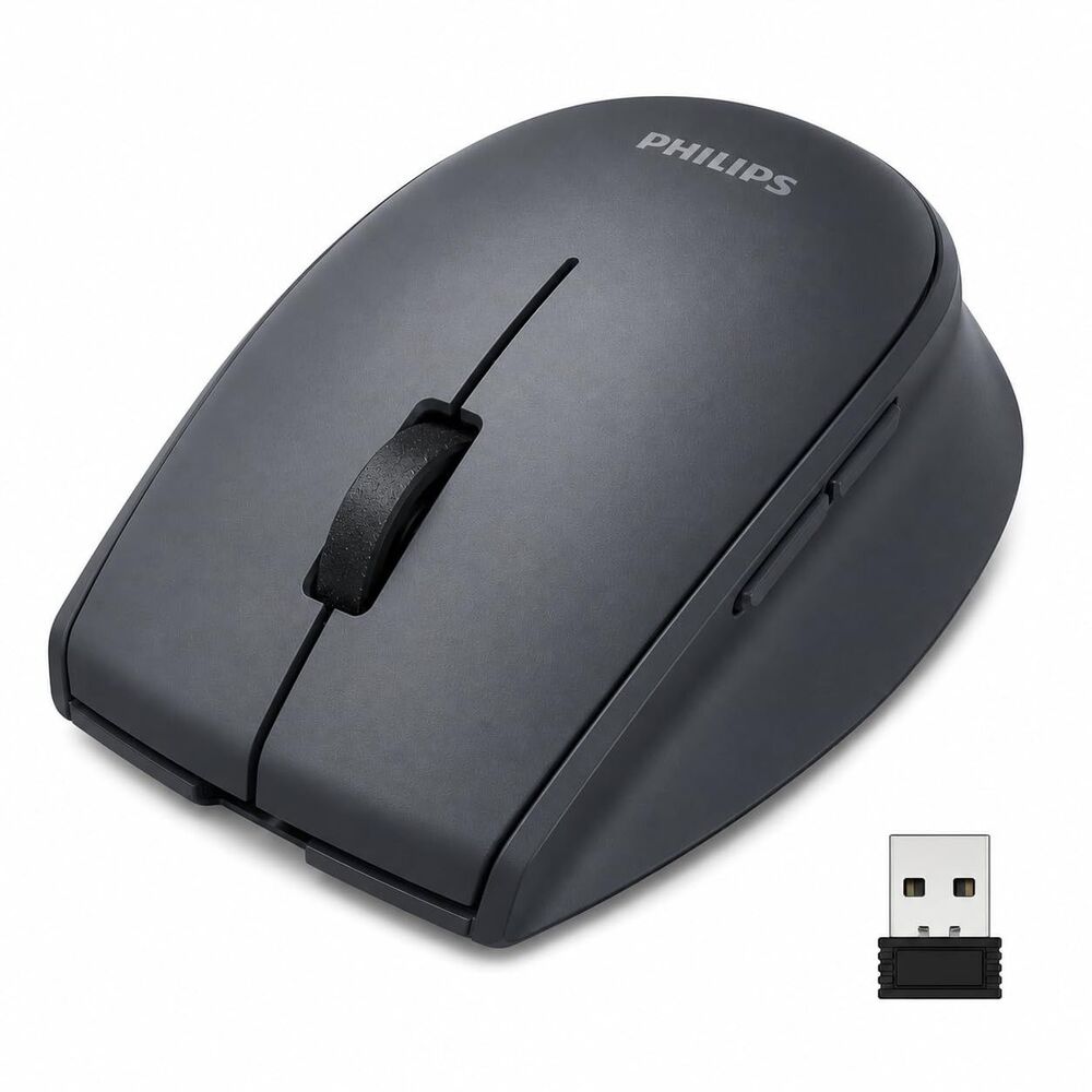 Philips 6000 Series Wireless Mouse 2.4G & Bluetooth Multi-Device Silent Black